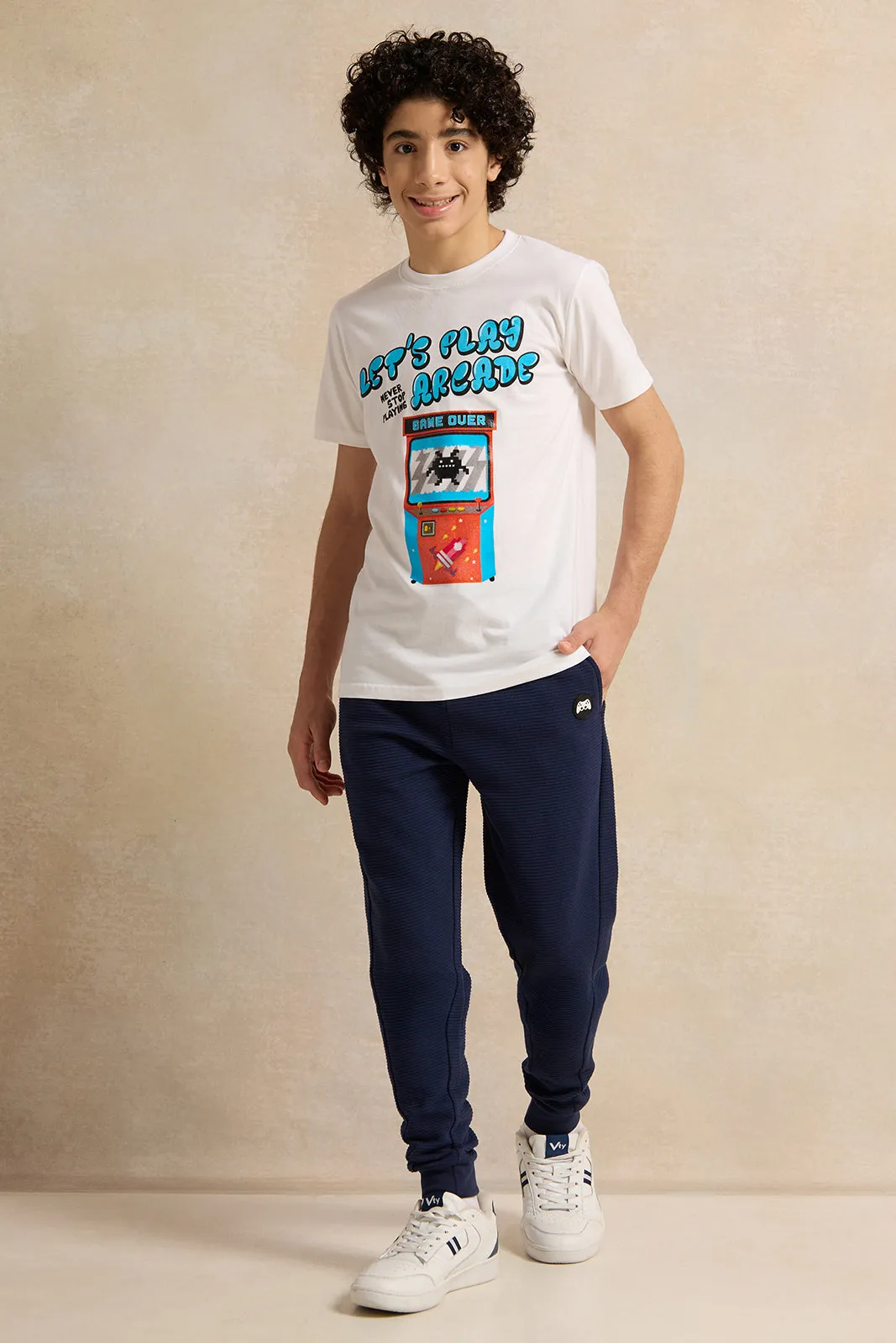 Senior Boys Navy Ottoman Active Pants sold by Redtag product image thumbnail 2