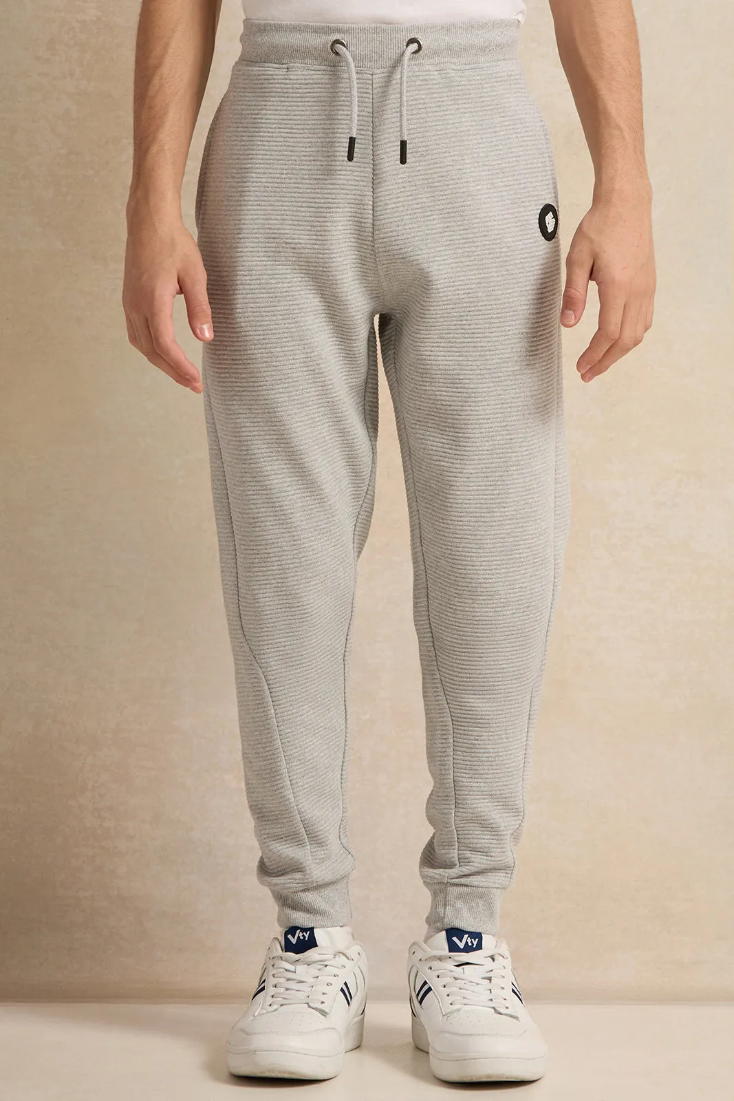 Senior Boys Grey Mel Ottoman Active Pants sold by Redtag