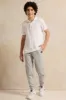 Senior Boys Grey Mel Ottoman Active Pants sold by Redtag
