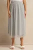 Women Silver Shimmer Gathered Skirt sold by Redtag