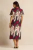 Women Multicolour Printed Belted Shirt Dress sold by Redtag
