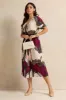 Women Multicolour Printed Belted Shirt Dress sold by Redtag
