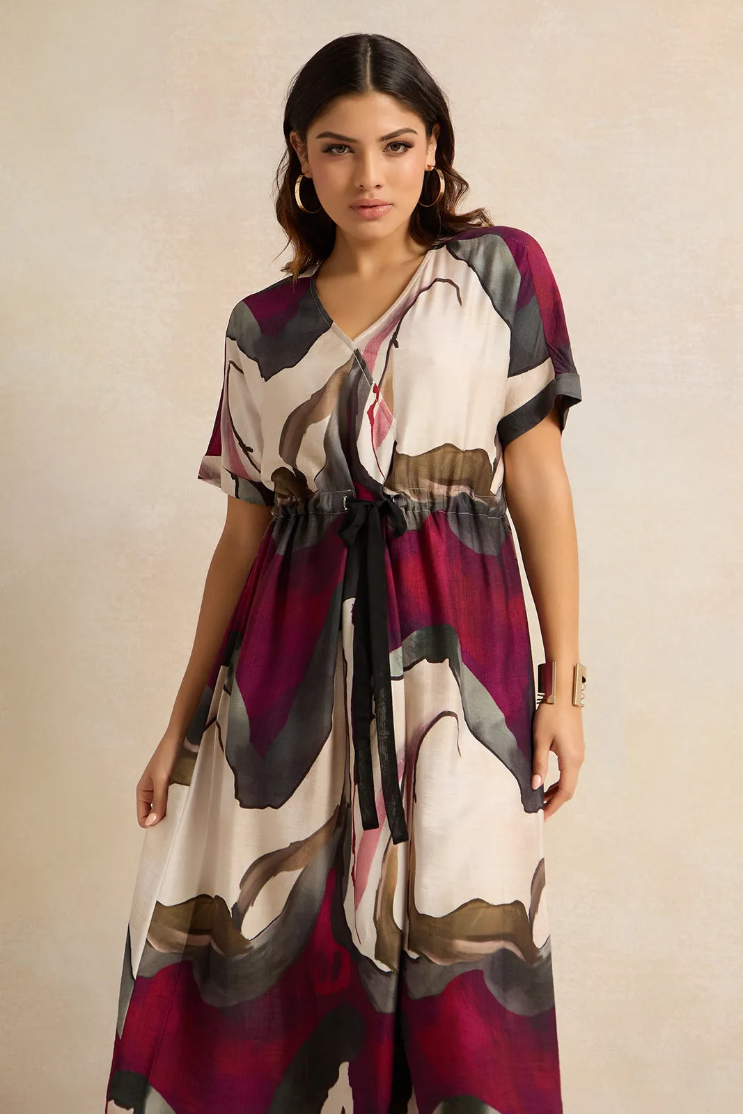 Women Multicolour Printed Belted Shirt Dress sold by Redtag product image thumbnail 2