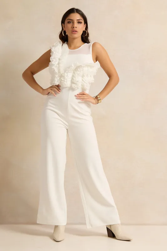 Women Ivory Embellished Jumpsuit sold by Redtag