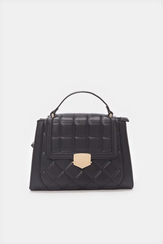 Women Black Embellished Day Bag sold by Redtag