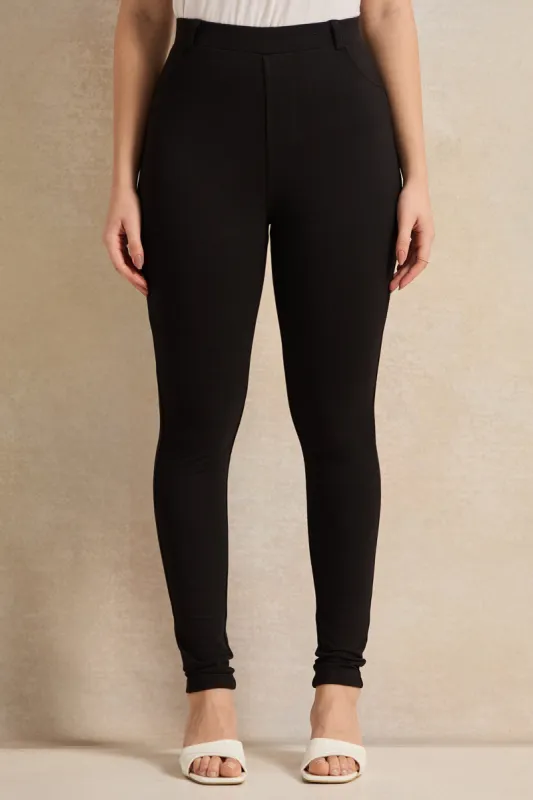 Women Black Full Length Leggings sold by Redtag