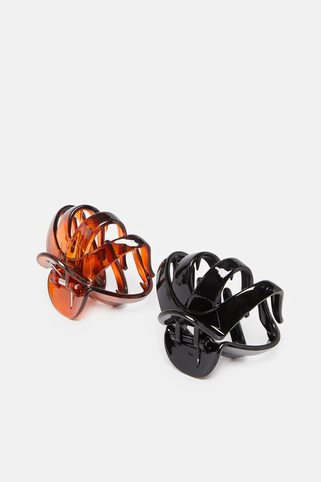 Women Black And Brown Jaw Clip Set (2 Piece) sold by Redtag product image thumbnail 2