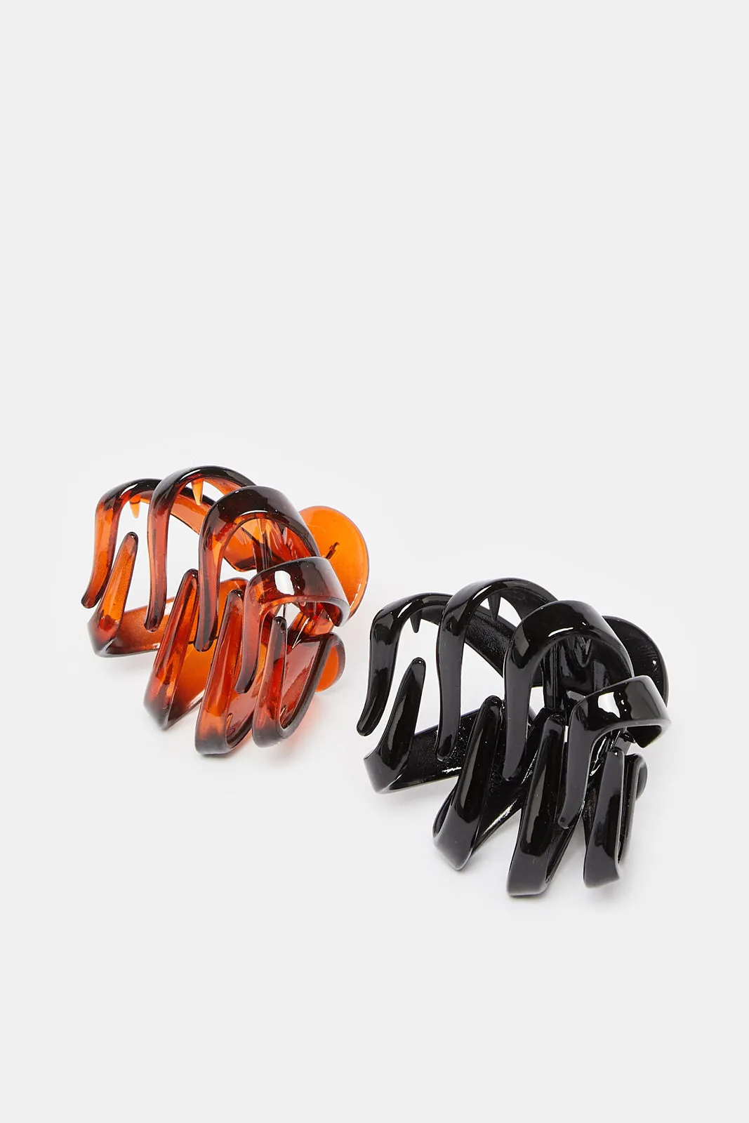 Women Black And Brown Jaw Clip Set (2 Piece) sold by Redtag