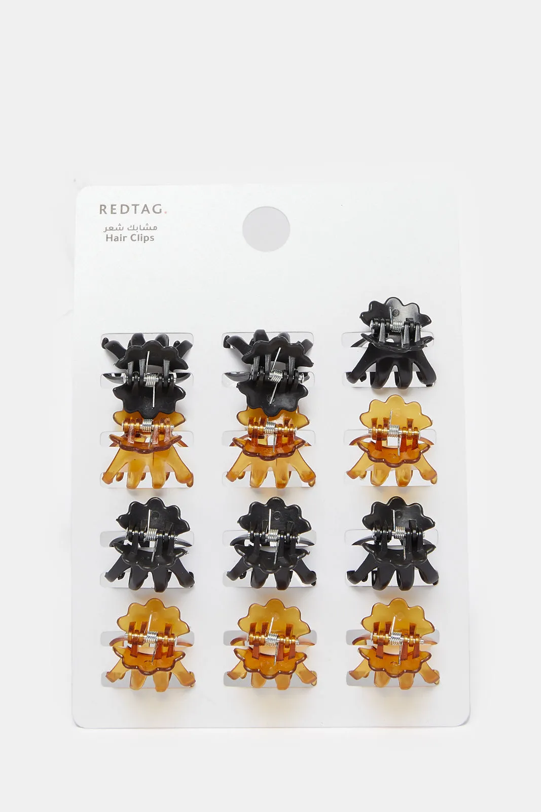 Women Brown And Black Hair Clip Set (12 Piece) sold by Redtag