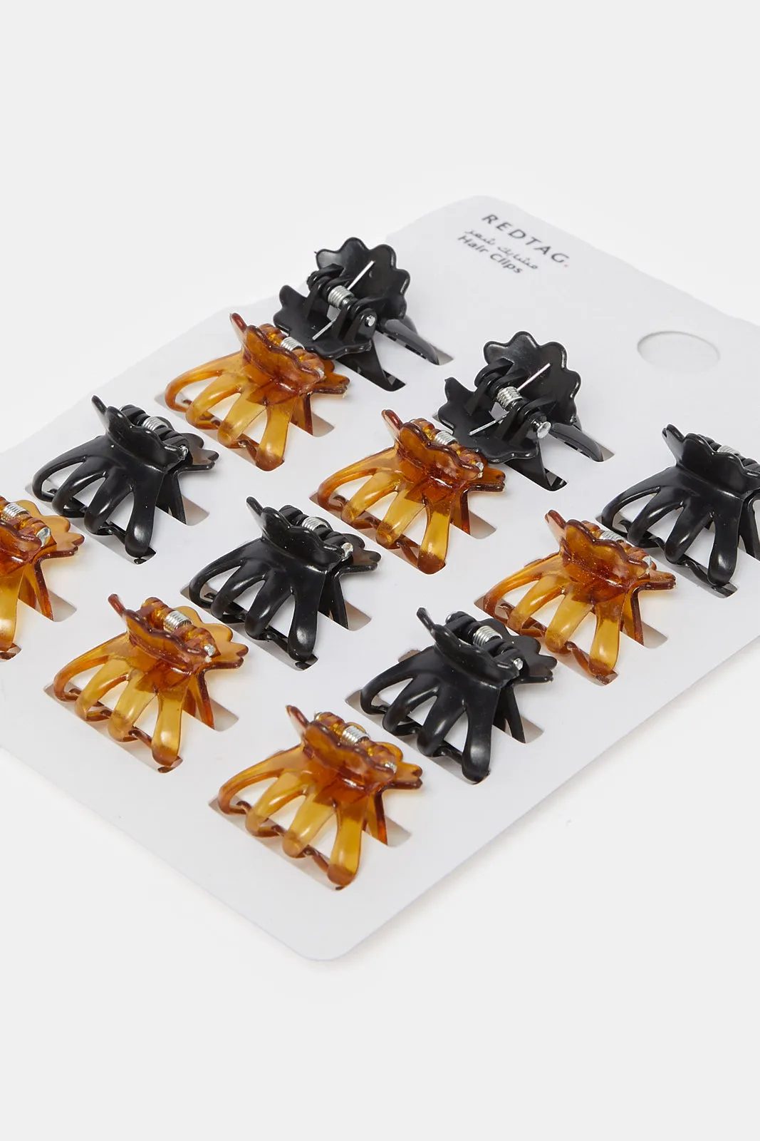Women Brown And Black Hair Clip Set (12 Piece) sold by Redtag product image thumbnail 3