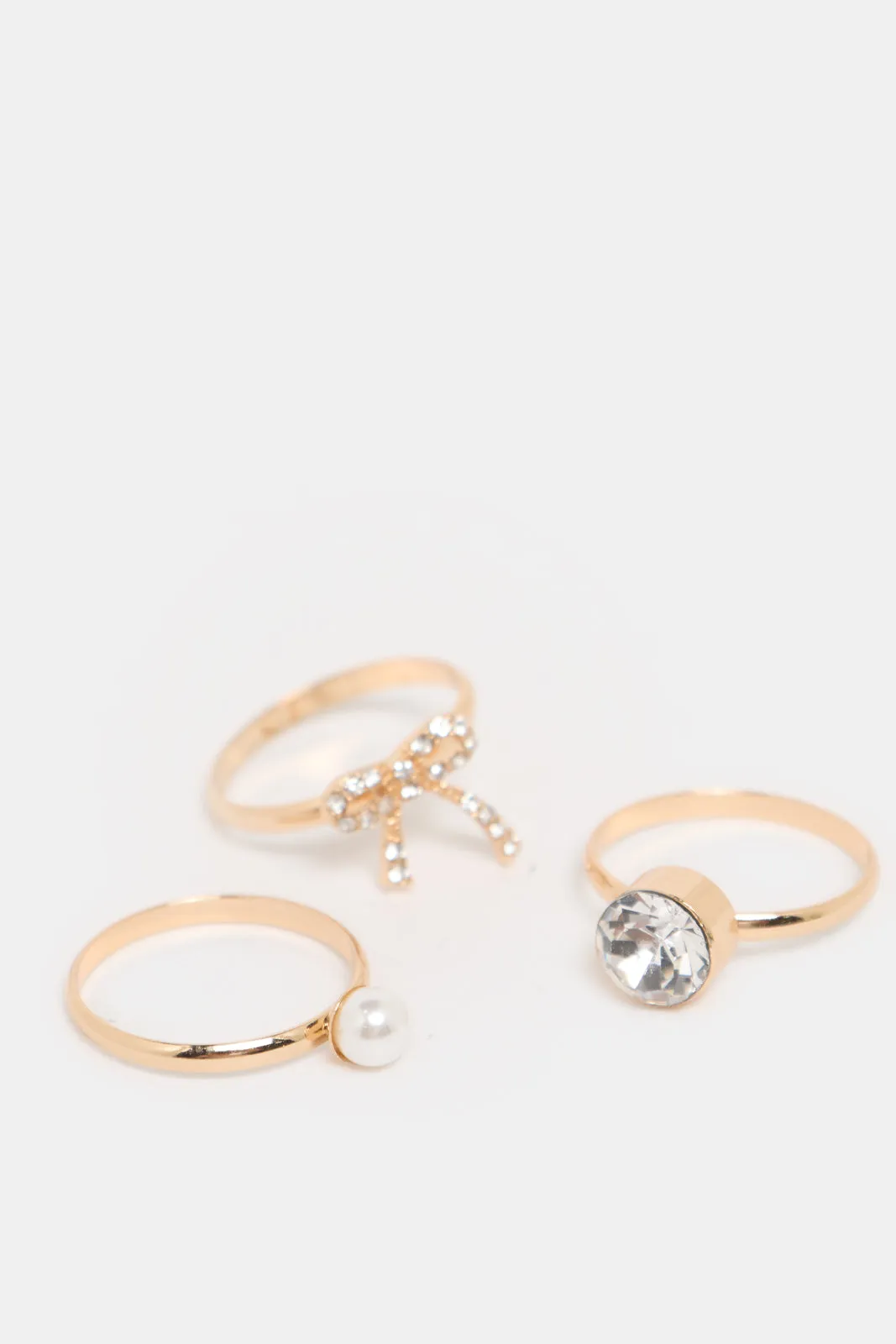 Women Gold Embellished Ring Set (3 Piece) sold by Redtag product image thumbnail 2