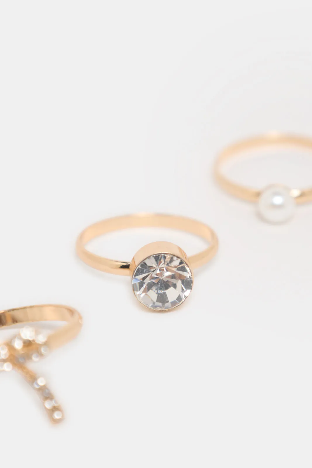 Women Gold Embellished Ring Set (3 Piece) sold by Redtag product image thumbnail 3