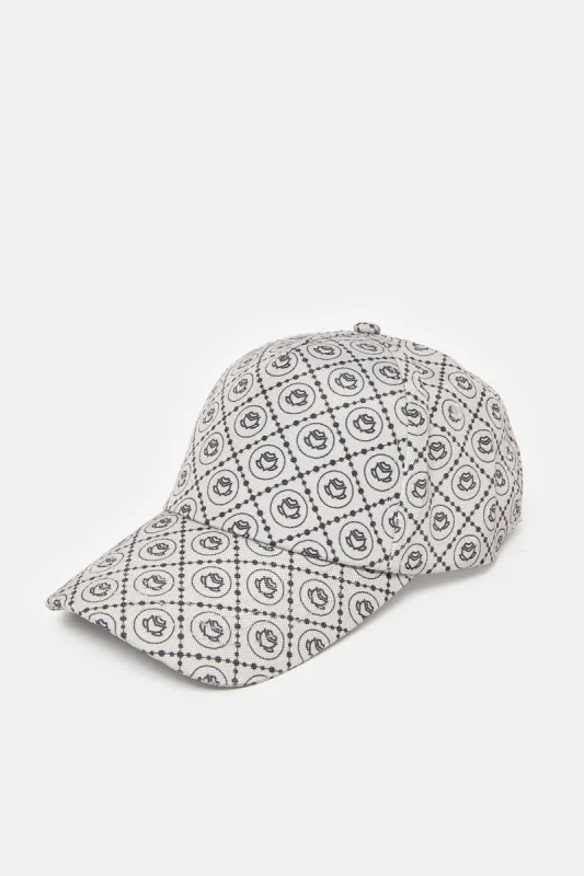 Women Grey Printed Cap sold by Redtag
