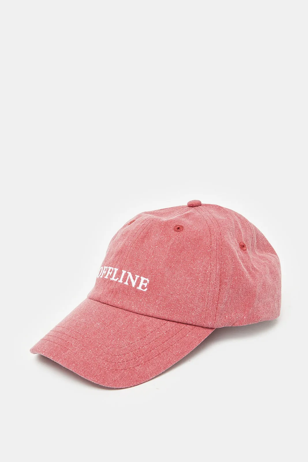 Women Red Embroidery Cap sold by Redtag
