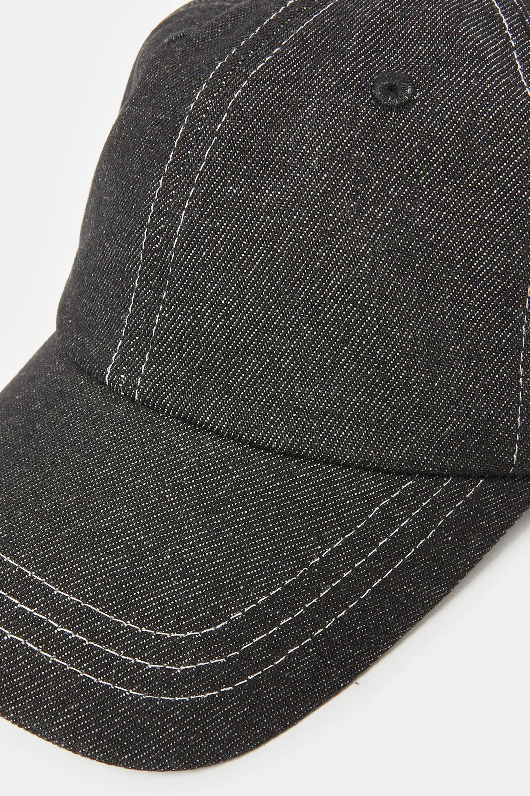 Women Black Demin Contrast Stitch Cap sold by Redtag product image thumbnail 2