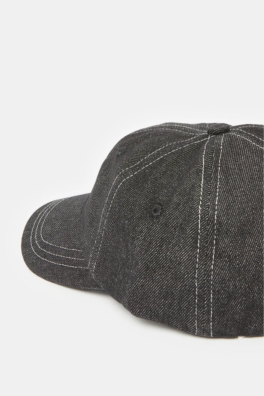 Women Black Demin Contrast Stitch Cap sold by Redtag product image thumbnail 3
