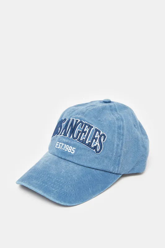 Men Blue EmbroidereCap sold by Redtag