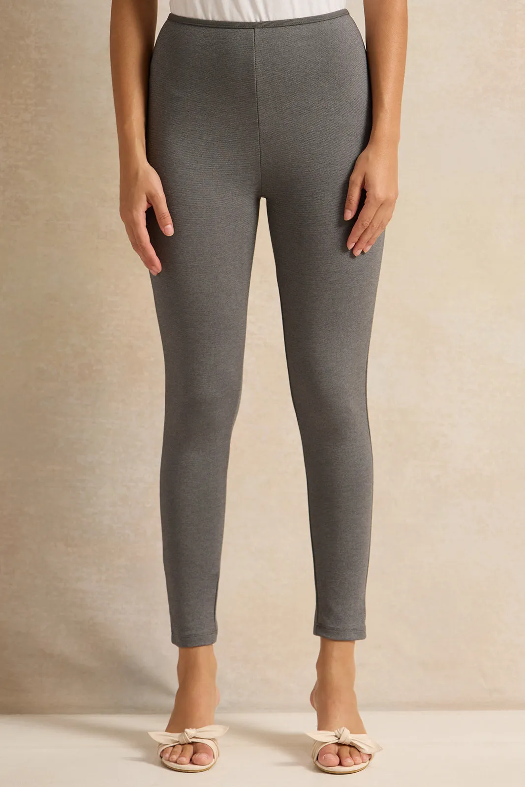 Women Grey Plain Leggings sold by Redtag