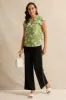Women Black Side Gold Embellished Trousers sold by Redtag