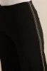 Women Black Side Gold Embellished Trousers sold by Redtag