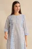 Women Blue Printed Nightgown sold by Redtag