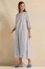Women Blue Printed Nightgown sold by Redtag