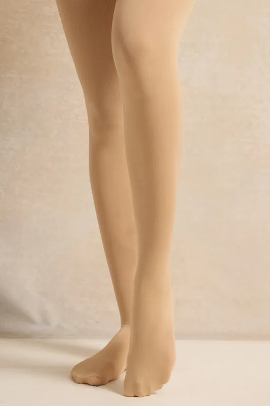 Women Beige Basic Tights (Pack of 2) sold by Redtag