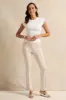 Women Beige Front Pleat Flare Leggings sold by Redtag