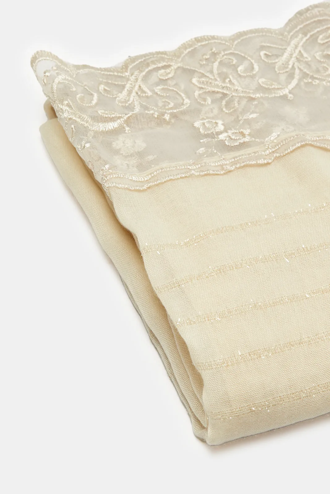 Women Cream Scarf sold by Redtag product image thumbnail 3