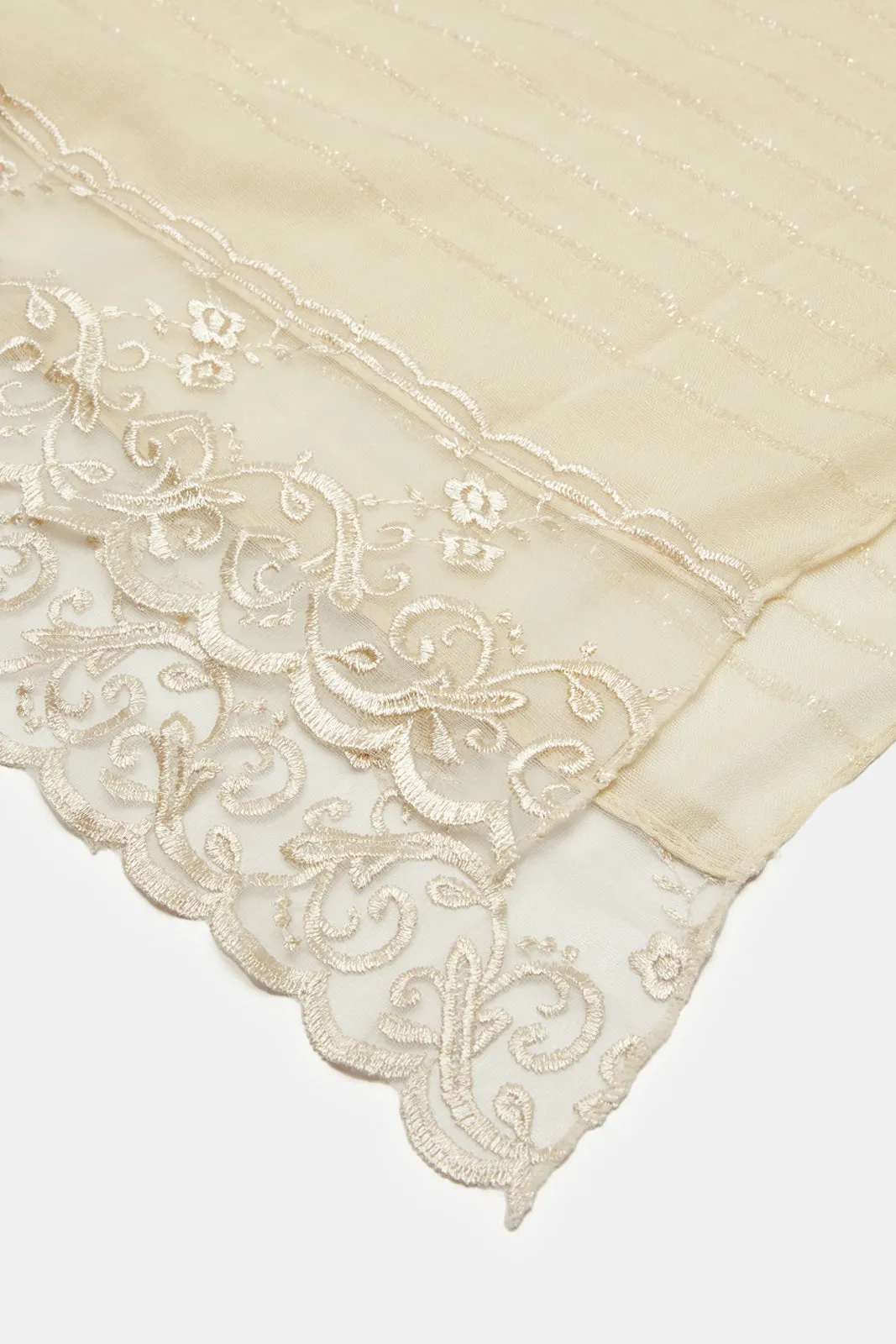 Women Cream Scarf sold by Redtag product image thumbnail 4