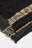 Women Black Jacquard Scarf sold by Redtag