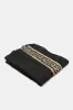 Women Black Jacquard Scarf sold by Redtag