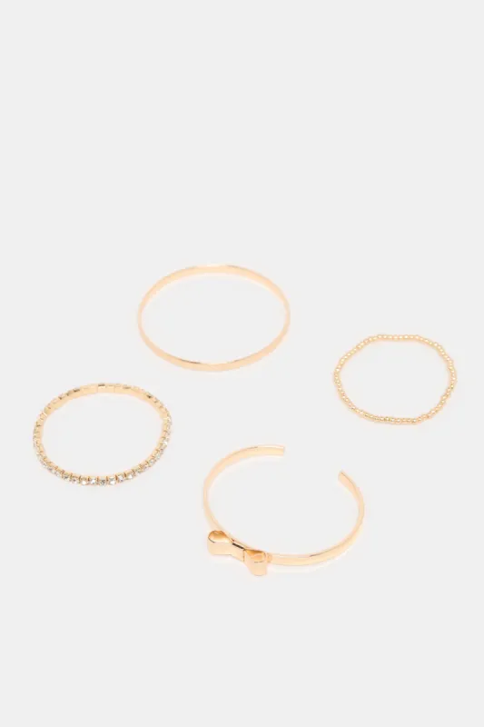 Women Gold Bangle Set (Pack of 4) sold by Redtag