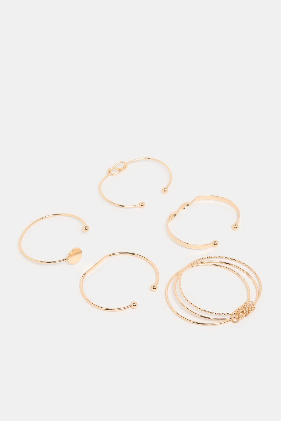 Women Gold Bangle Set (Pack of 5) sold by Redtag