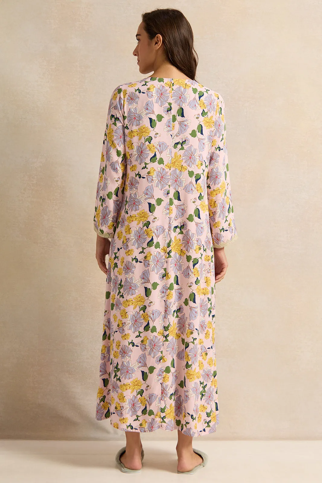 Women Pink Floral Print Nightgown sold by Redtag product image thumbnail 3