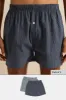 Men Grey Striped Woven Boxers (Pack of 2) sold by Redtag