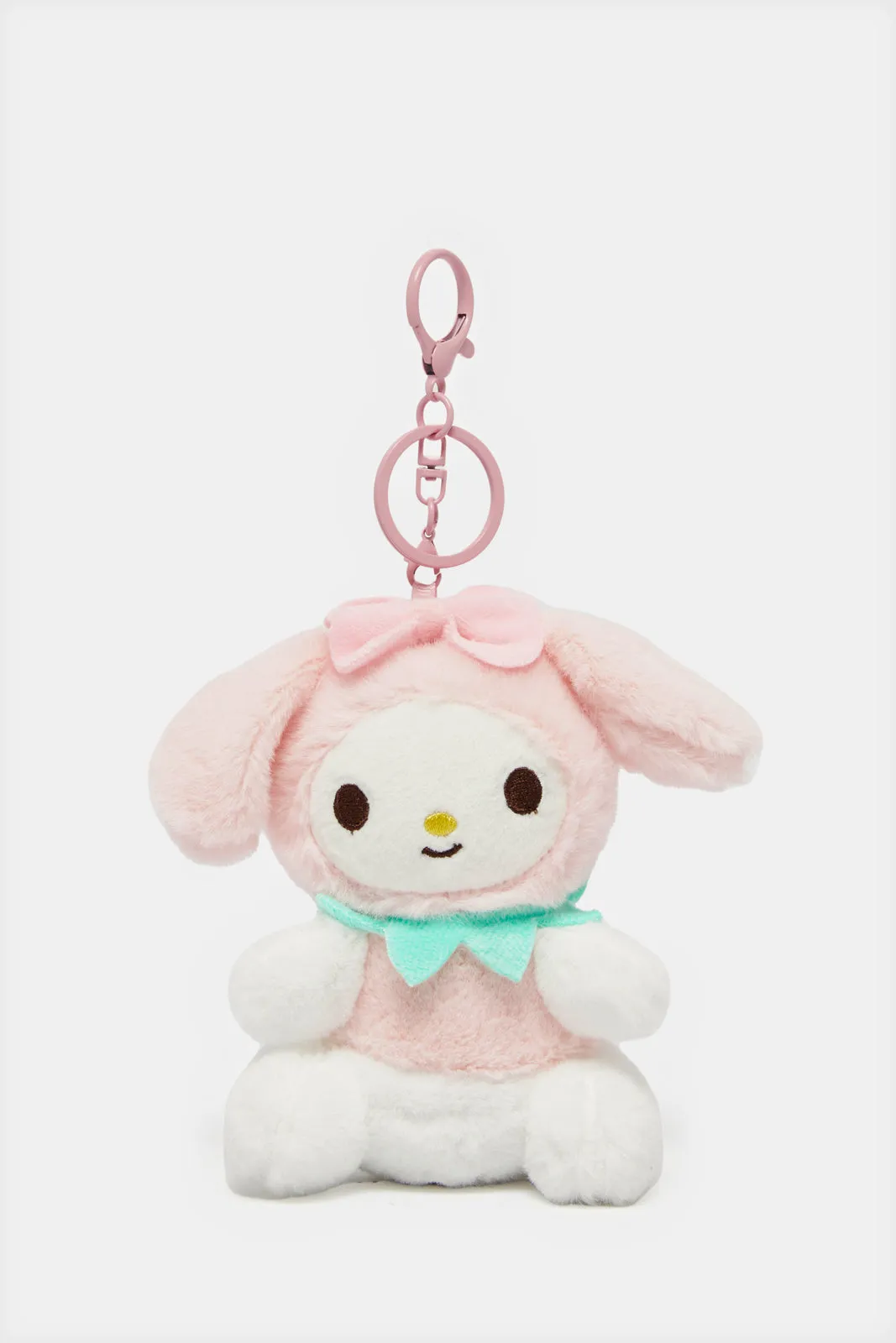 Women White And Pink Embellished Key Ring sold by Redtag