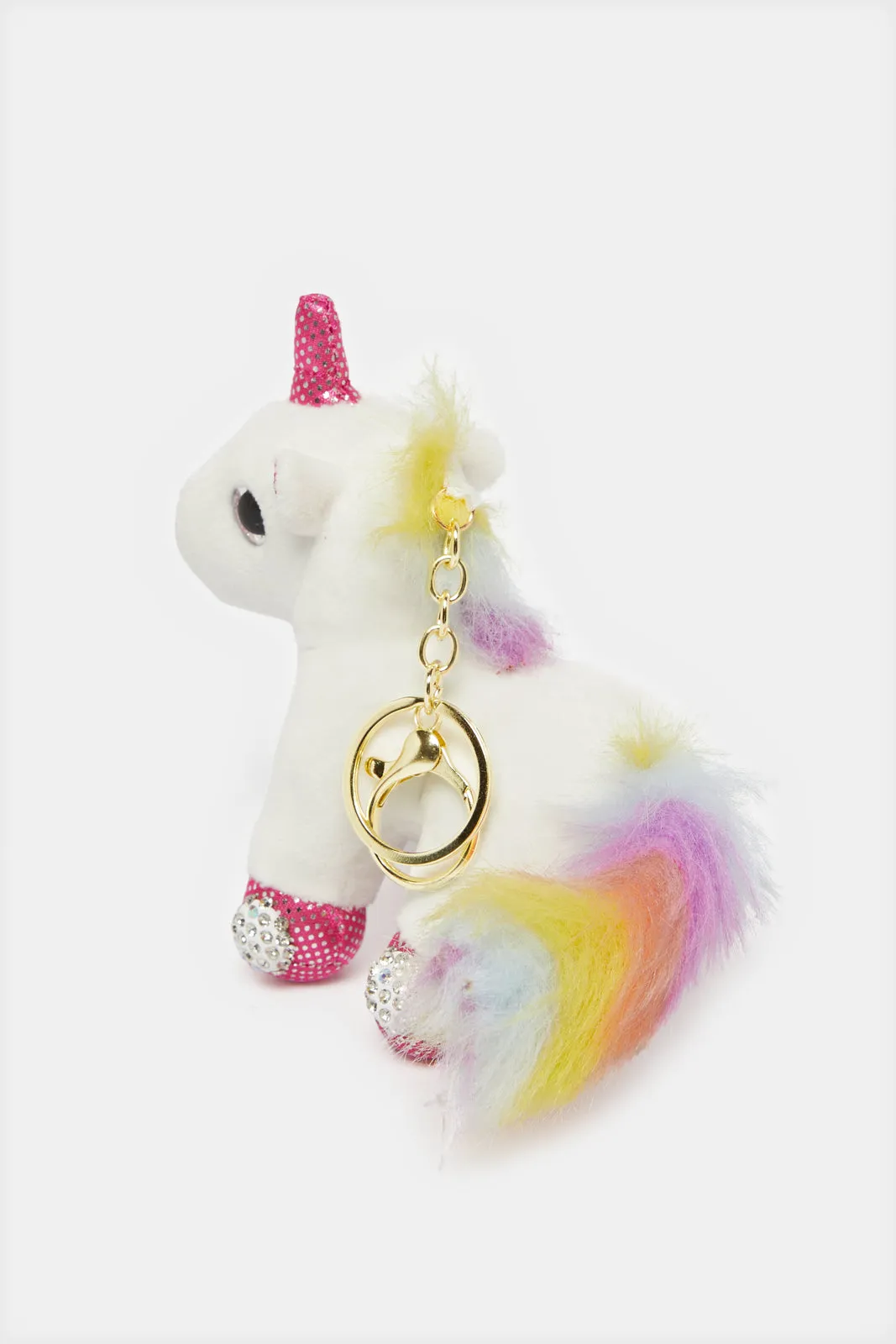 Women White Unicorn Embellished Key Ring sold by Redtag product image thumbnail 2