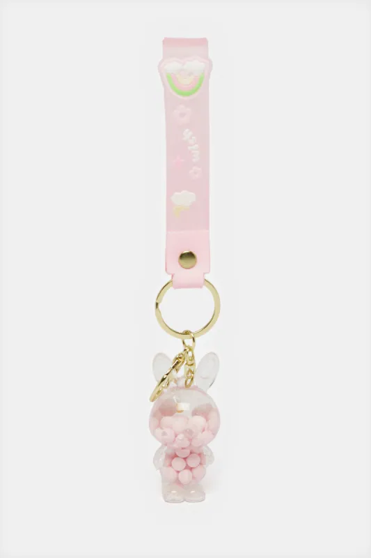 Women Pink Embellished Key Ring sold by Redtag