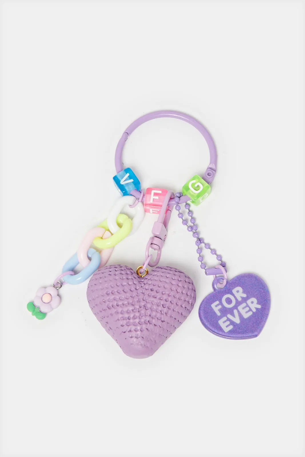 Women Purple Embellished Key Ring sold by Redtag