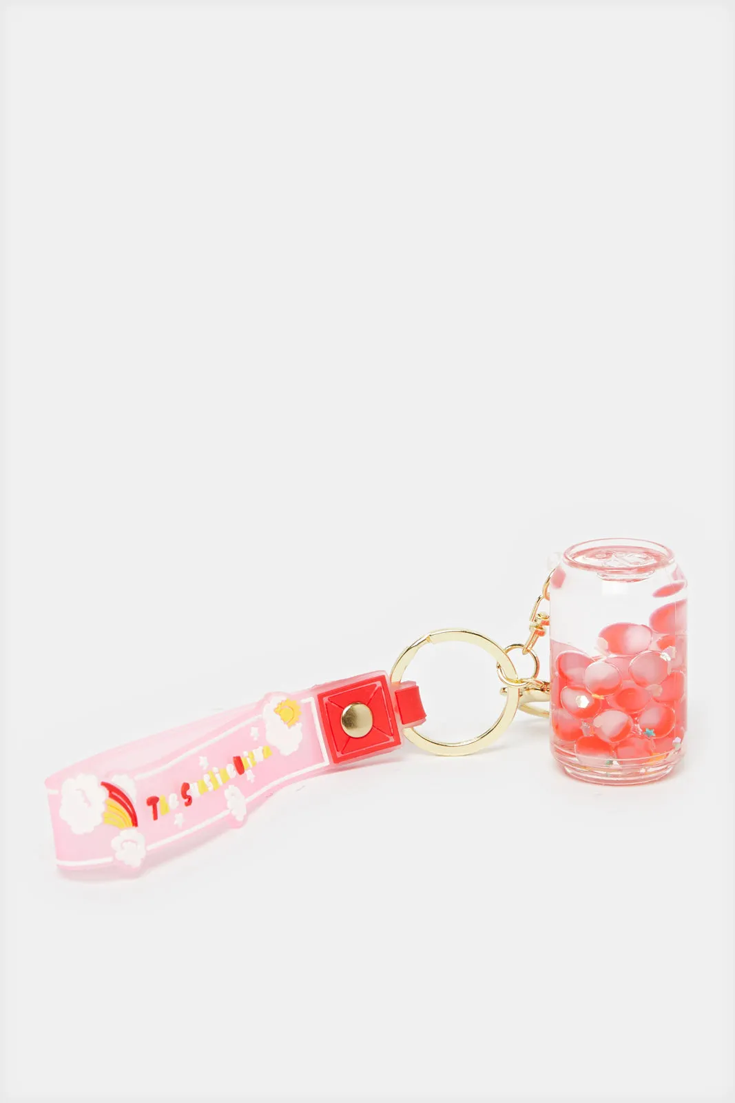 Women Pink And Red Embellished Key Ring sold by Redtag