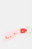 Women Pink And Red Embellished Key Ring sold by Redtag