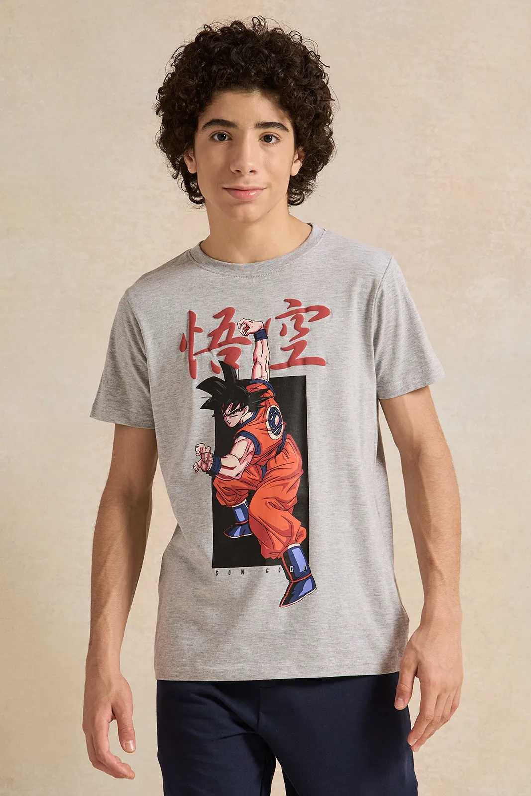Senior Boys Grey And Navy Dragon Ball Z Pyjama Set (2 Piece) sold by Redtag product image thumbnail 2