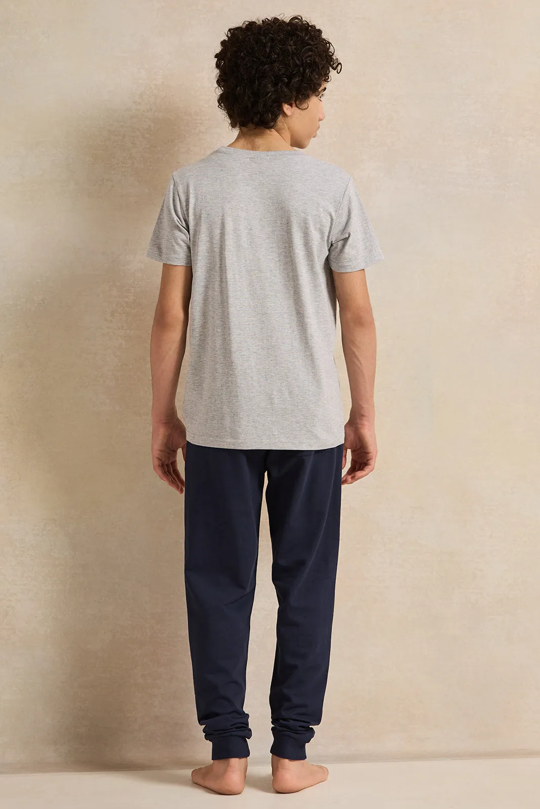 Senior Boys Grey And Navy Dragon Ball Z Pyjama Set (2 Piece) sold by Redtag product image thumbnail 4