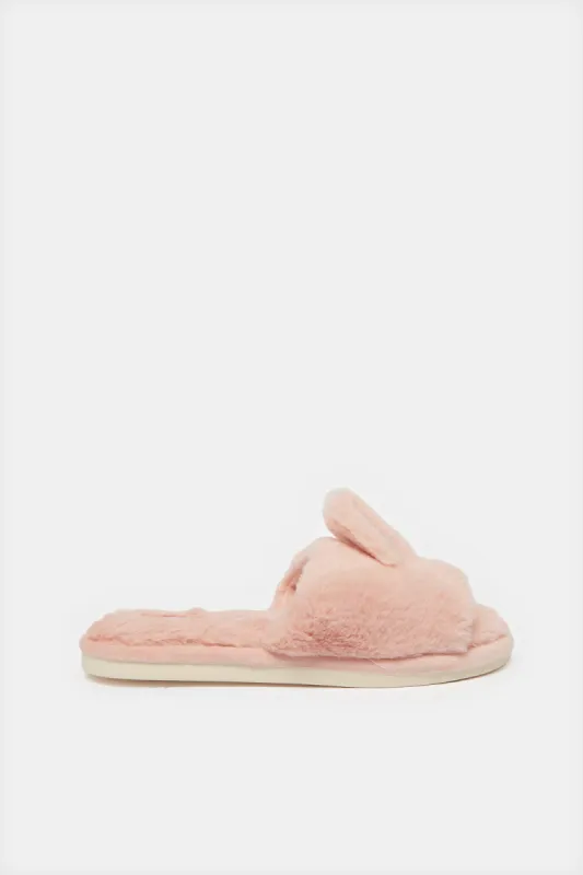 Women Pink Bunny Ears Slipper sold by Redtag