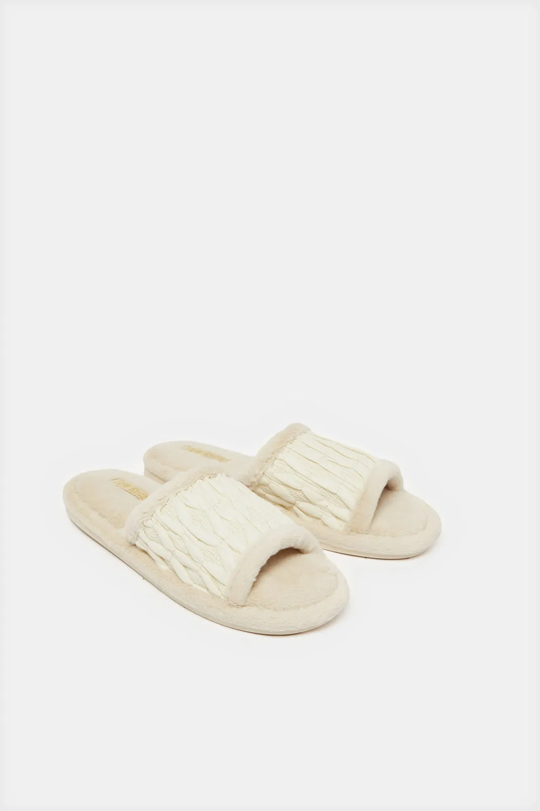 Women Beige Embossed Slipper sold by Redtag product image thumbnail 2