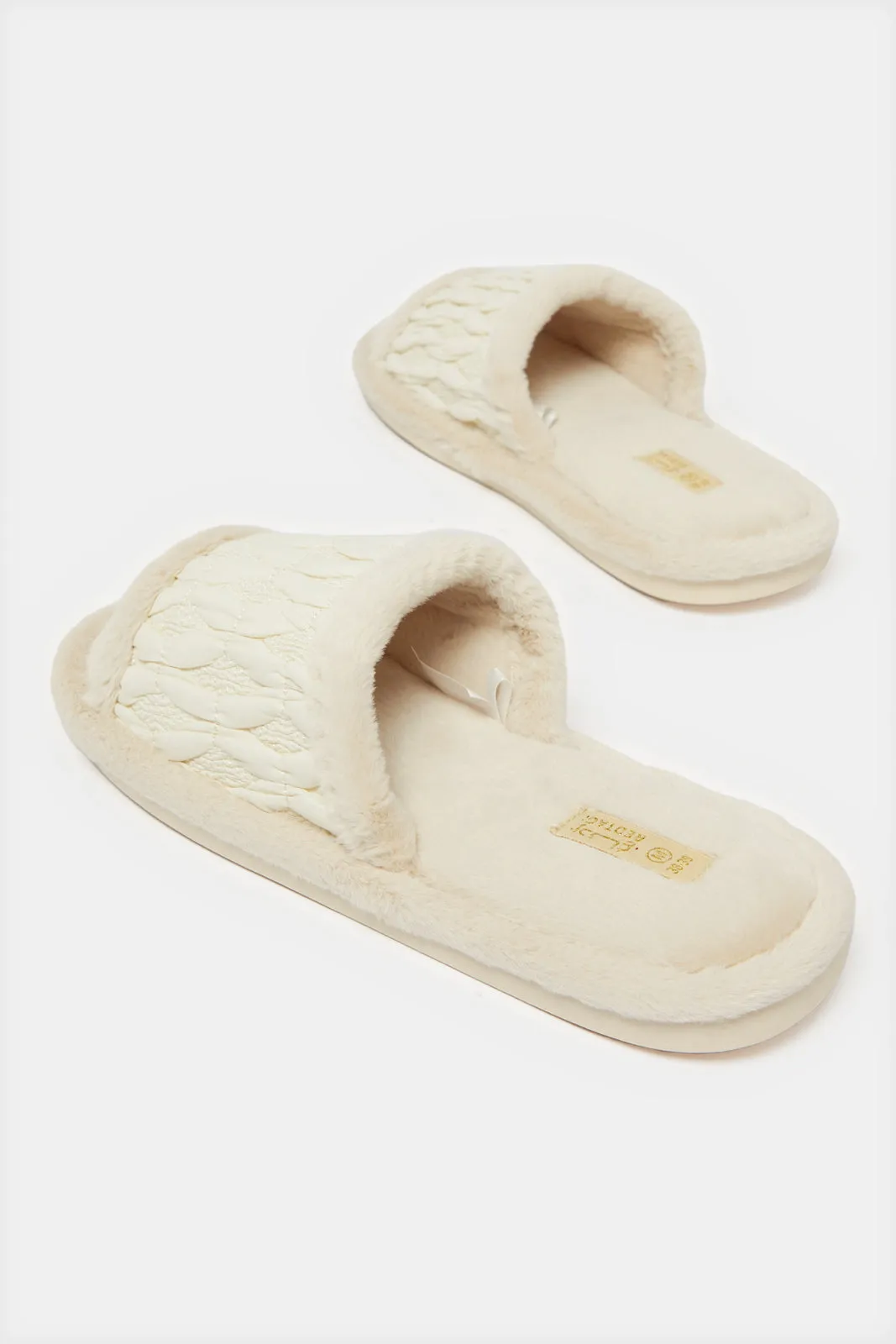 Women Beige Embossed Slipper sold by Redtag product image thumbnail 4