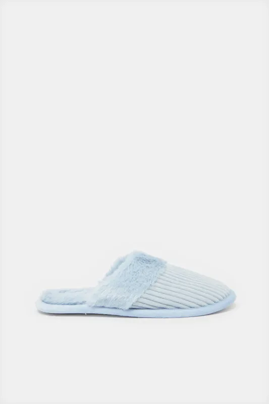 Women Blue Closed Toe Slipper sold by Redtag