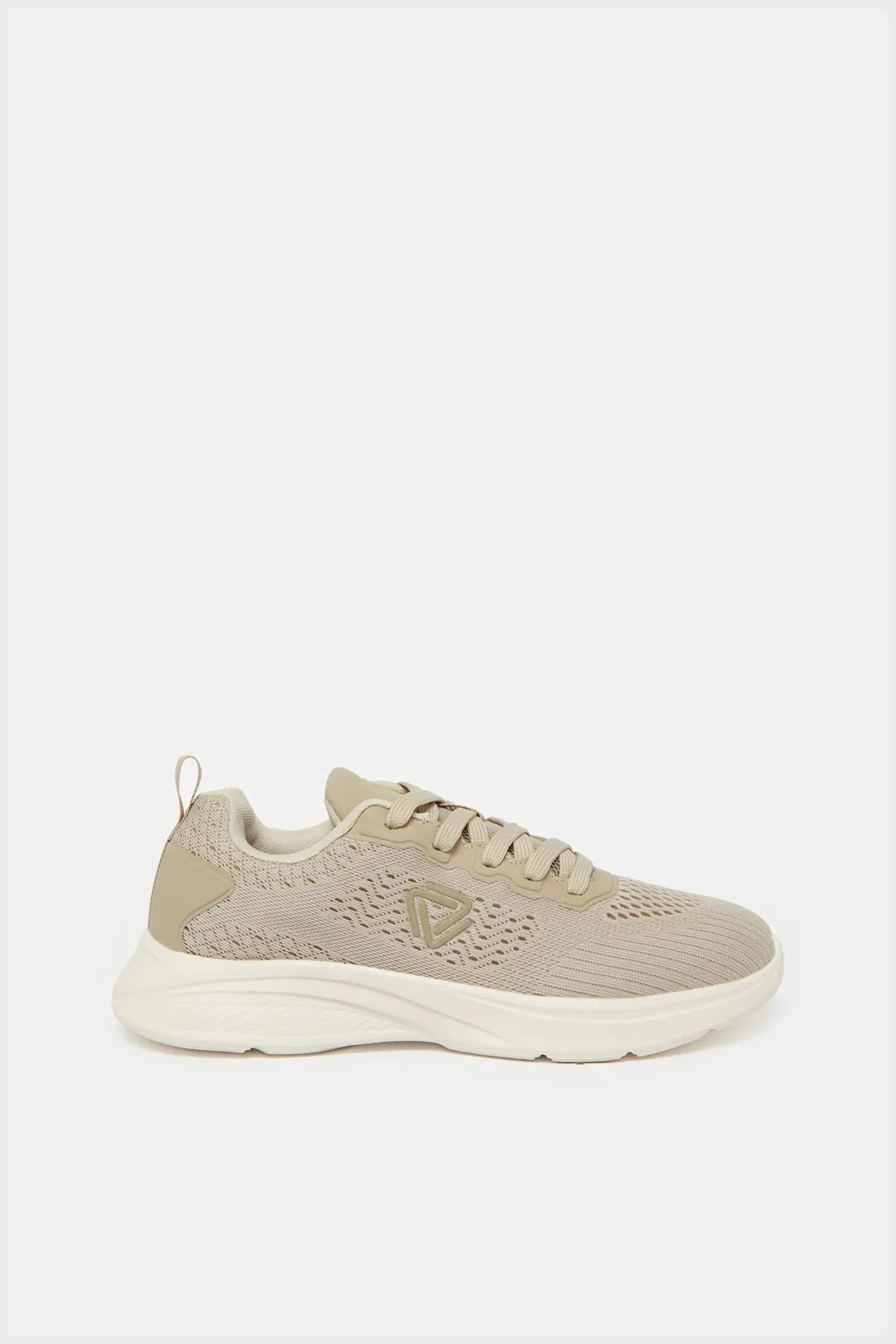 Women Taupe Lace Up Sneakers sold by Redtag
