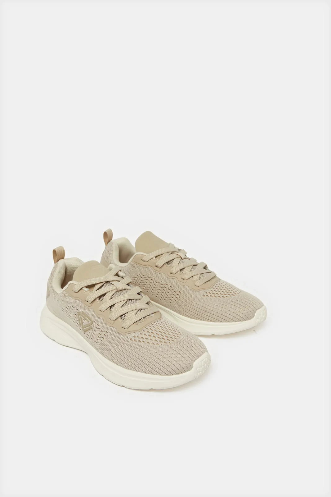 Women Taupe Lace Up Sneakers sold by Redtag product image thumbnail 2